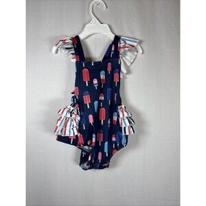 Pete And Lucy Popsicle Print Romper Size 12-18 M Preowned